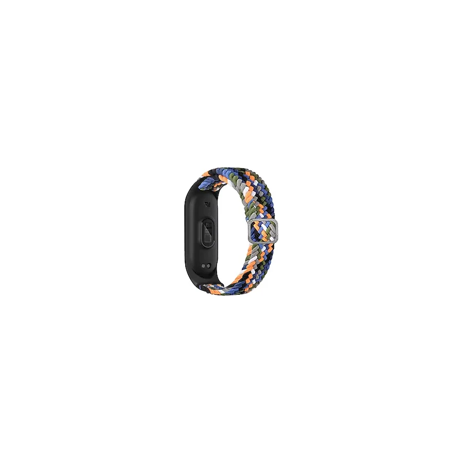 Fibaks Xiaomi Mi Band 8/9/10 Uyumlu Hasır Örgü Kumaş Kordon Kayış Bileklik
