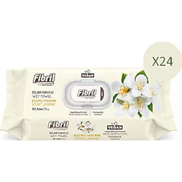 Fibril Gizemli Yasemin 90 Yaprak 24'lü Paket Islak Mendil