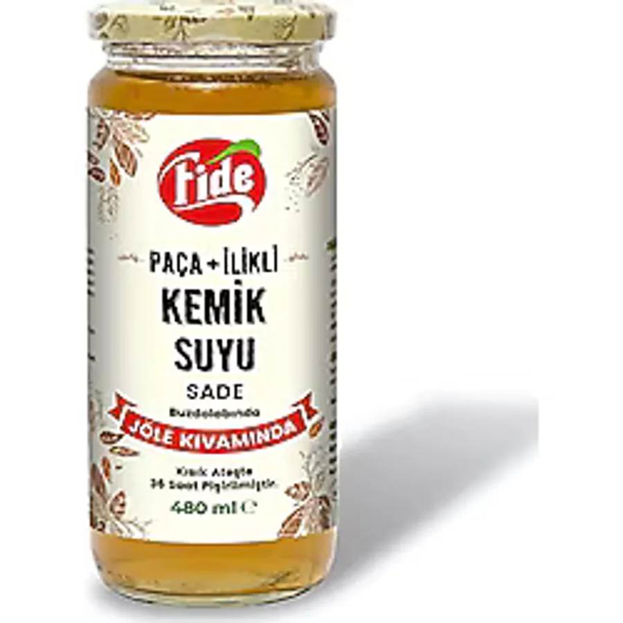 Fide Paça + İlikli Kemik Suyu Jöle Kıvamında Sade 480 ml 12'li