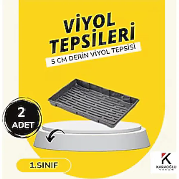 Fide Viyol Tepsisi Viyol Altlığı Fidelik Altlığı Derin 5 cm Viyol Tepsisi Fide yetiştirme viyolleri - 2 Adet