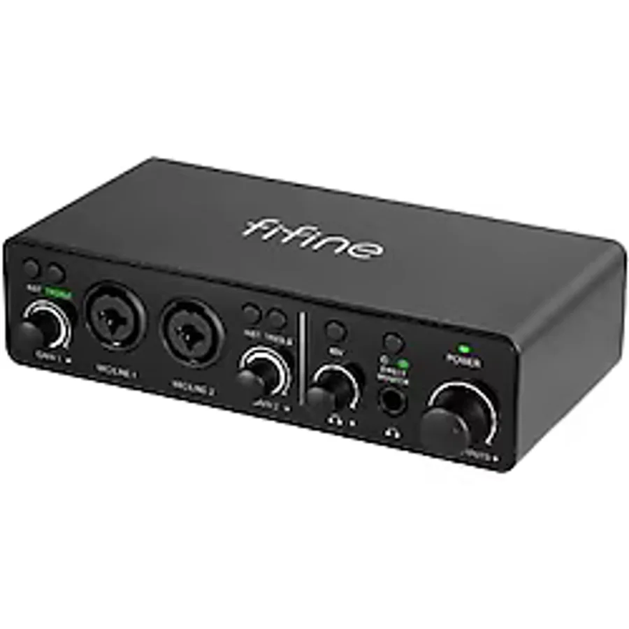 Fifine Ampli 3 USB Stüdyo Ses Kartı 2 Giriş 2 Çıkış 24bit/192kHz Windows/MAC/IOS/Android Ses Kayıt Cihazı