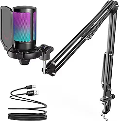 Fifine Ampligame A6T RGB USB Yayıncı Mikrofonu