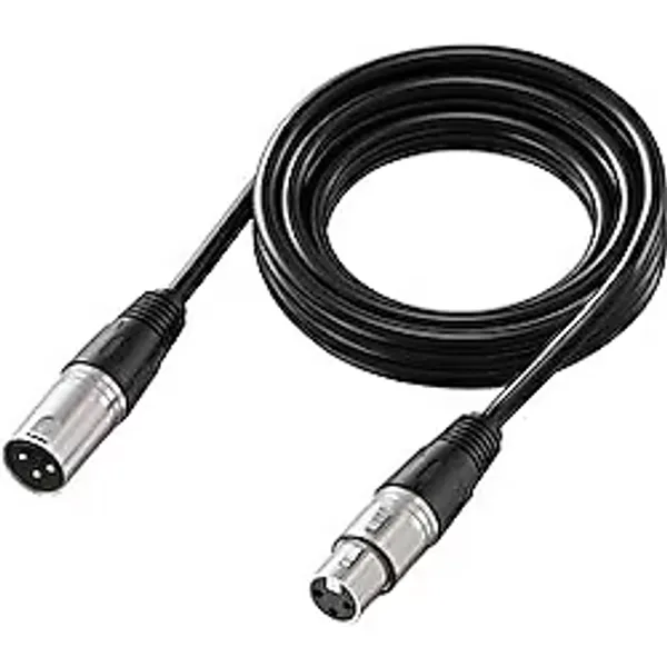 Fifine L9 3 Metre Profesyonel Altın Kaplama 3-pin Xlr Mikrofon Ses Kablosu - Siyah