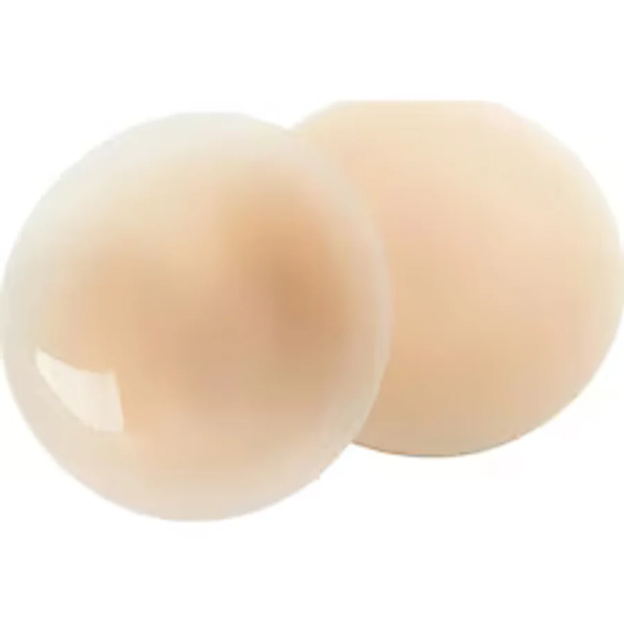 FIGIZA Göğüs Ucu Kapatan Silikon Tekrar Kullanılabilir, Kendinden Yapışkanlı Nipple Pad Ten Rengi,%100 Silikon, 2 Adet