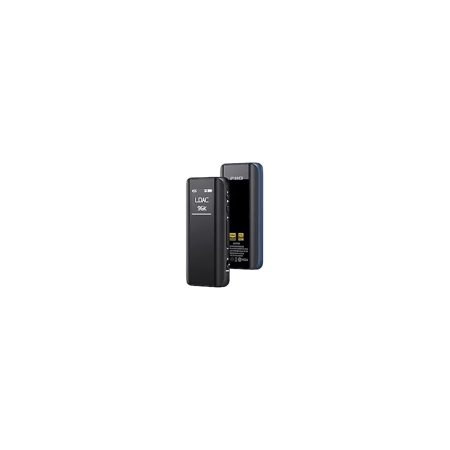 FiiO BTR15 Kulaklık Amper Bluetooth 5.1 Alıcı Yüksek Çözünürlüklü 384K/32Bit Yerel DSD256 USB DAC Akıllı Telefonlar/PC/Araba/Ev Ses için LDAC/aptX HD/MQA Destekler (Siyah)