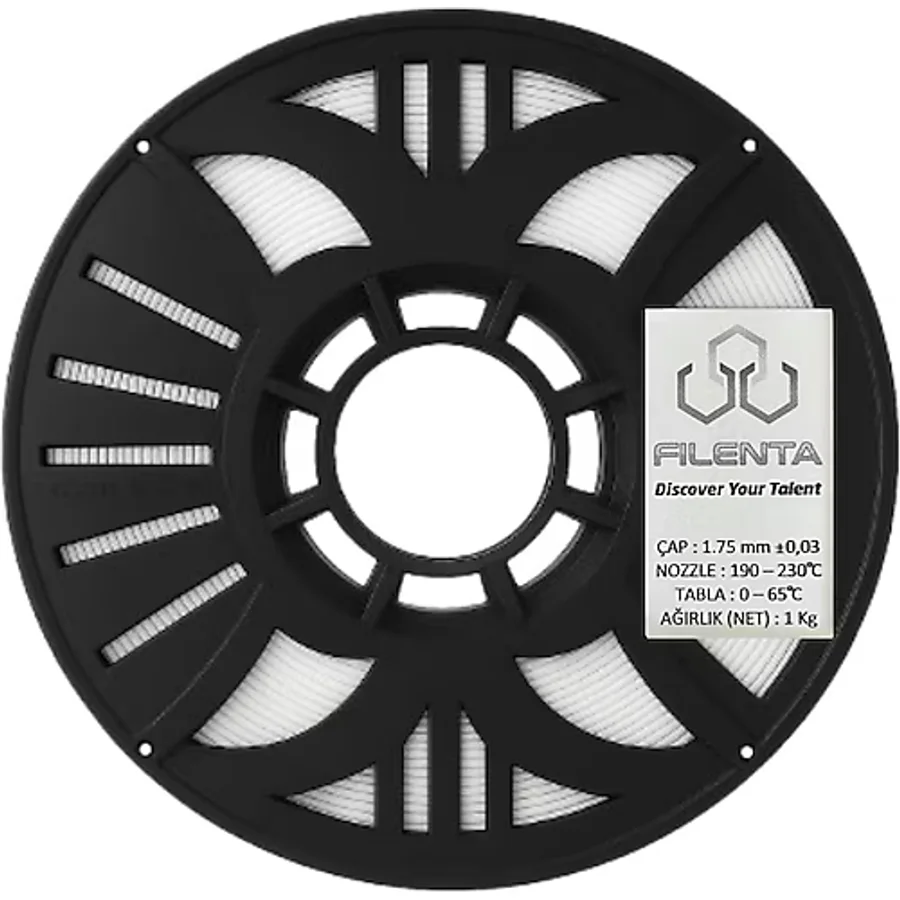 Filenta PLA Premium 1.75 mm 1 kg Beyaz Filament