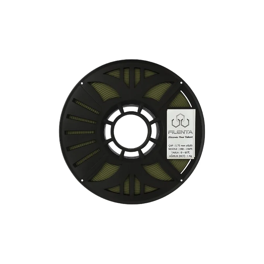 Filenta PLA Premium 1.75 mm 1 kg Haki Yeşil Filament