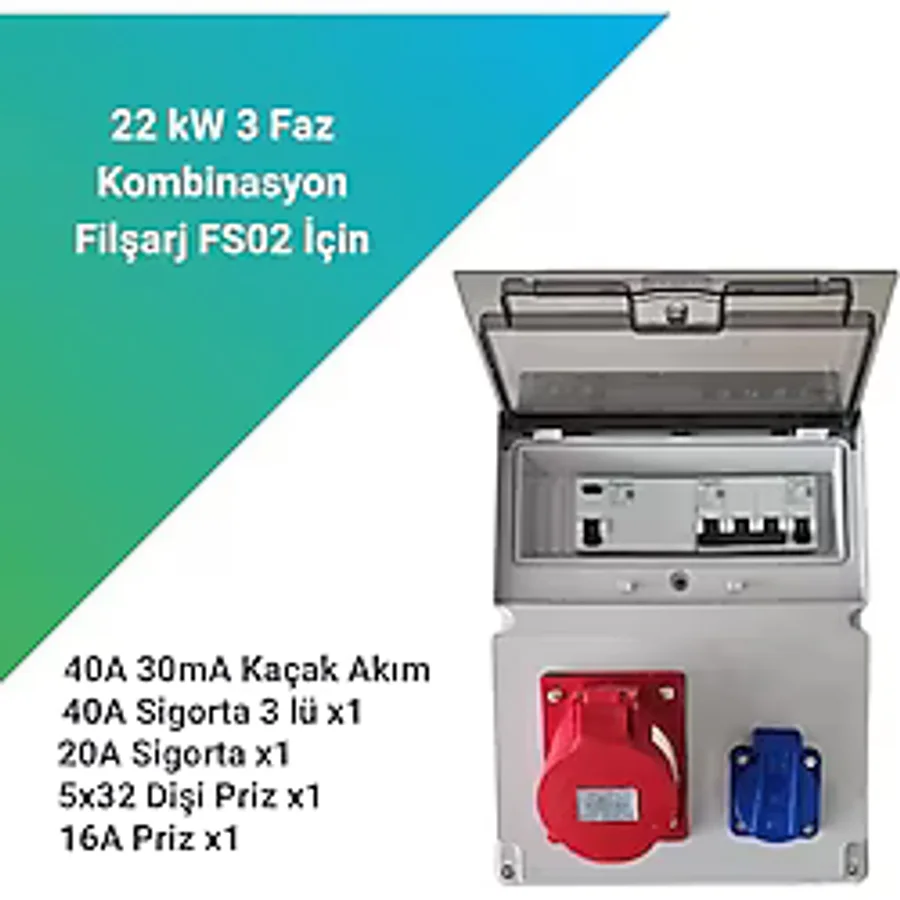 Filşarj 22 Kw 3 Fazlı Trifaze Kombinasyon Kutusu