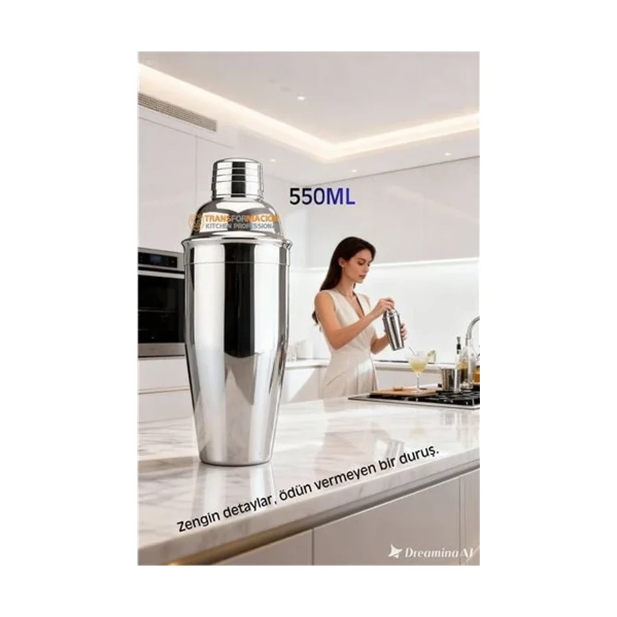 Findit 550 ml Shaker - Kokteyl Karıştırma Kabı Süzgeçli Bar Shaker Paslanmaz Çelik - Renkli