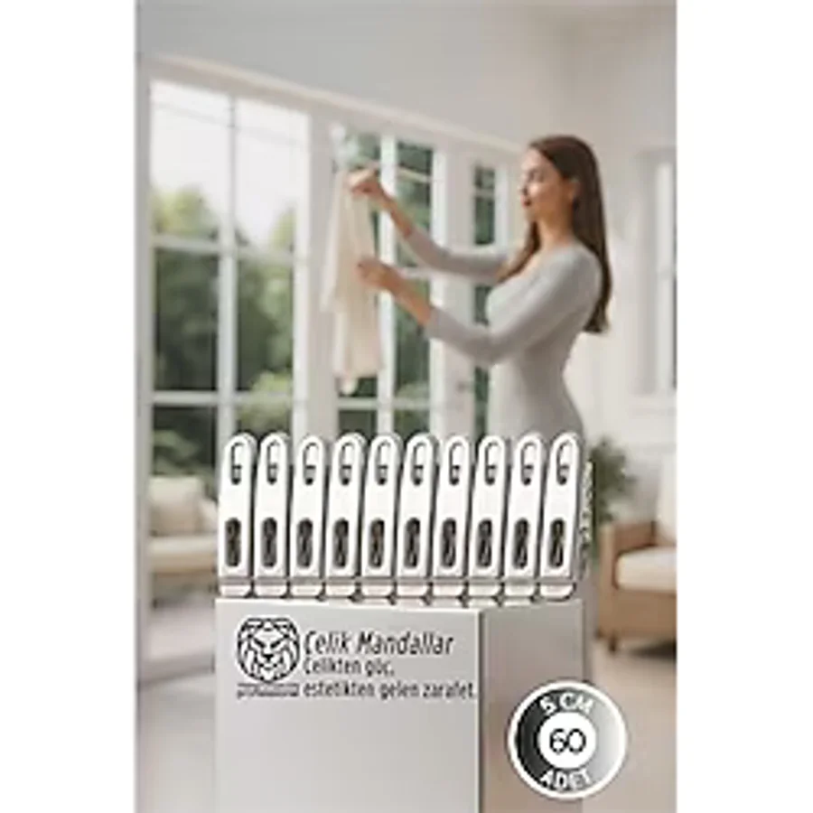 Findit Premium Çelik Mandal Seti - 60'lı Elite Seri, Endüstriyel Mukavemetli Çamaşır Mandalı - Renkli