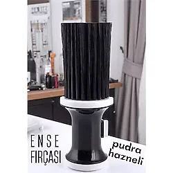 Findit Pudra Hazneli Ense Fırçası Saç Temizleme Fırçası - Berber Temizlik Fırçası- Kuaför Berber Malzemesi - Renkli