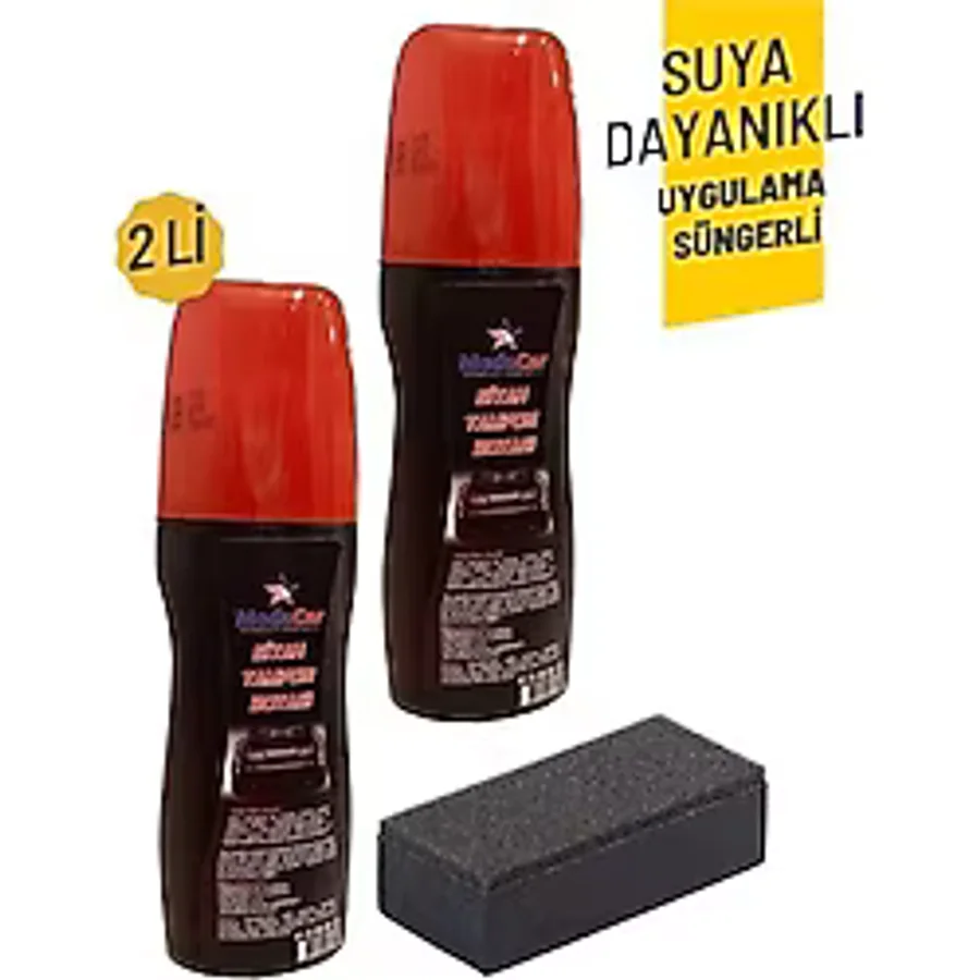 FinDit Suya Dayanıklı Siyah Tampon Boyası Uygulama Süngerli
