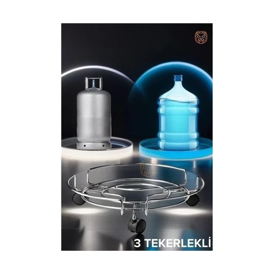 Findit Tekerlekli Alüminyum Tüp ve Damacana Altlığı
