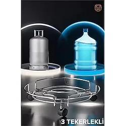 Findit Tekerlekli Alüminyum Tüp ve Damacana Altlığı