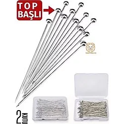Findit Top Başlı İğne 2 Kutu 100 Adet Başörtü İğnesi Toplu İğne