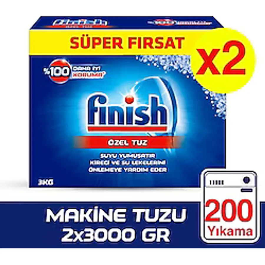 Finish Bulaşık Makinesi Tuzu 3 kg 2'li