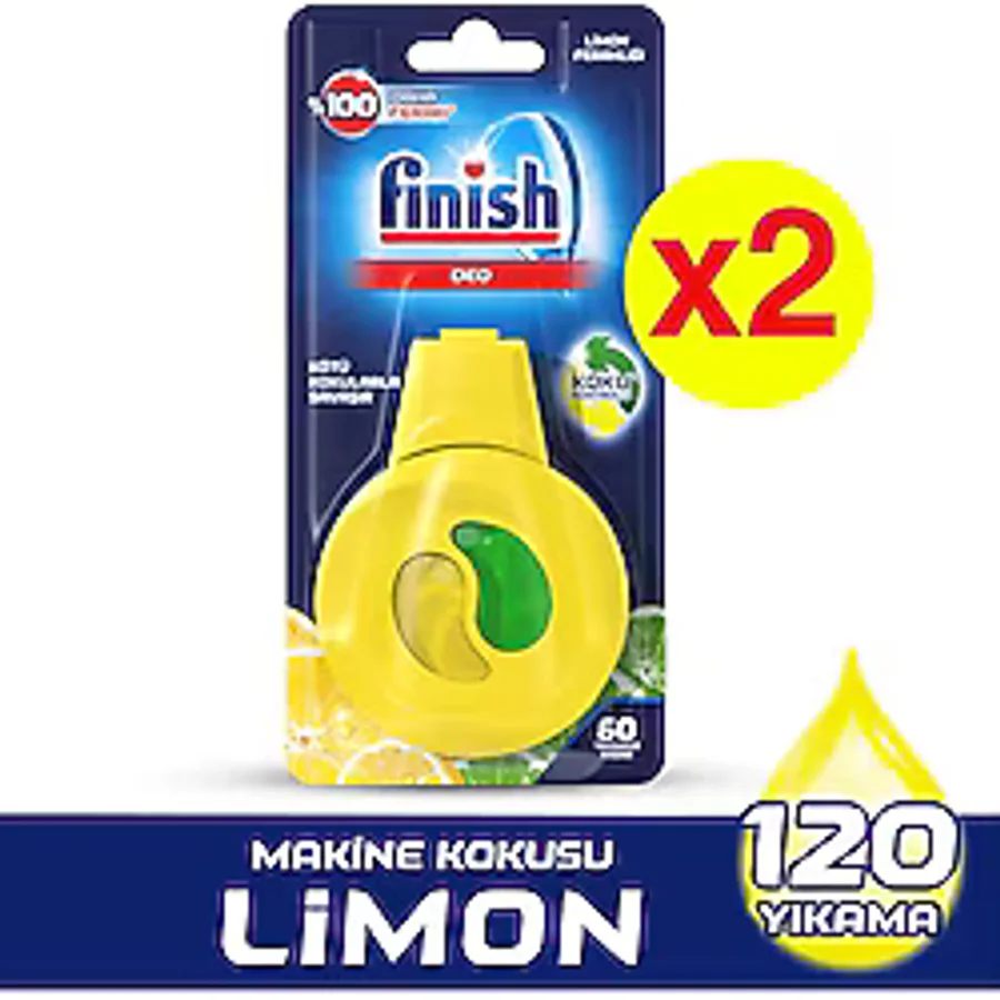 Finish Deo Limonlu Bulaşık Makinesi Kokusu 2 x 60 Yıkama