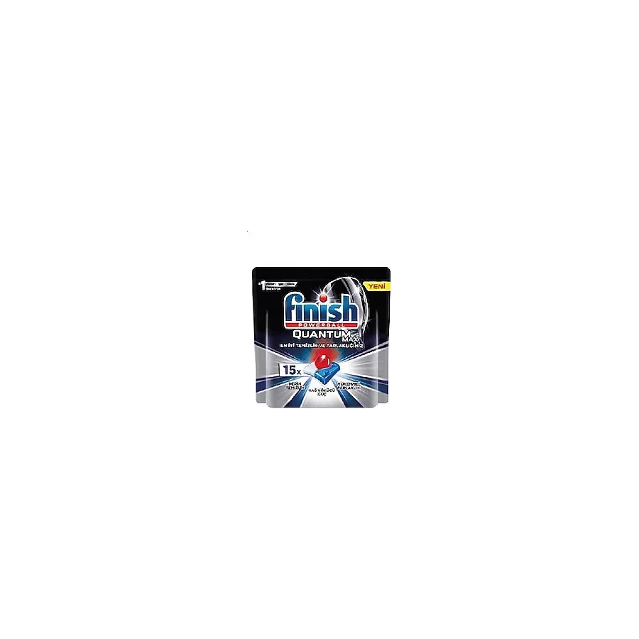 Finish Powerball Quantum Max Bulaşık Deterjanı Tablet 15'li Derin Temizlik ve Parlaklık