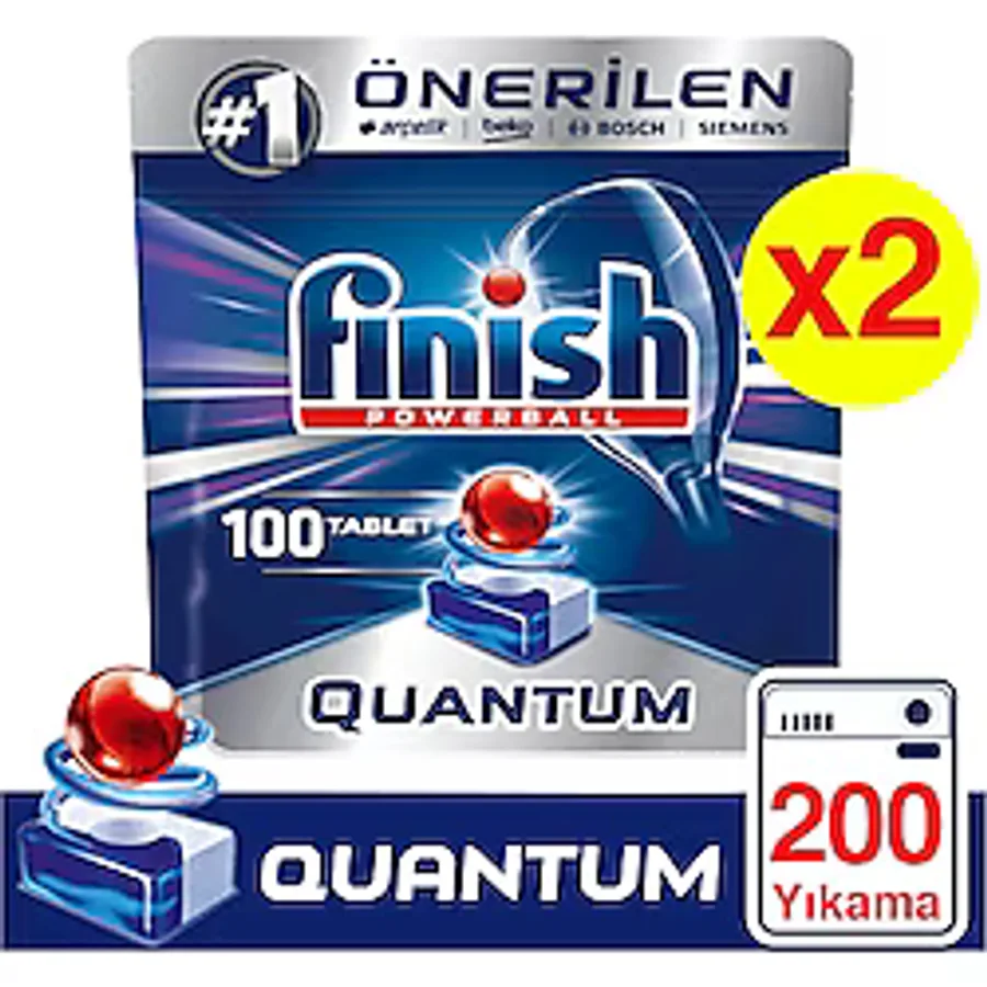 Finish Quantum Bulaşık Makinesi Tableti 100'lü 2 Adet
