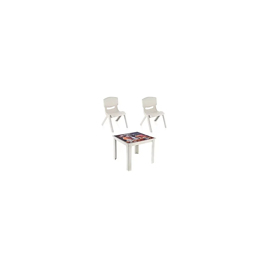 Fiore 3'lü Set Çocuk Masa Sandalye Takımı Latte Space 1-3 Yaş