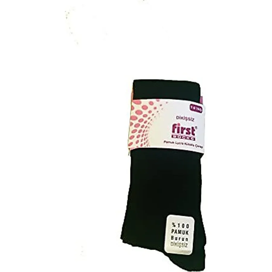 First 6 Çift Siyah Renk First Burun Dikişsiz Külotlu Çorap Siyah 1-2 Yaş