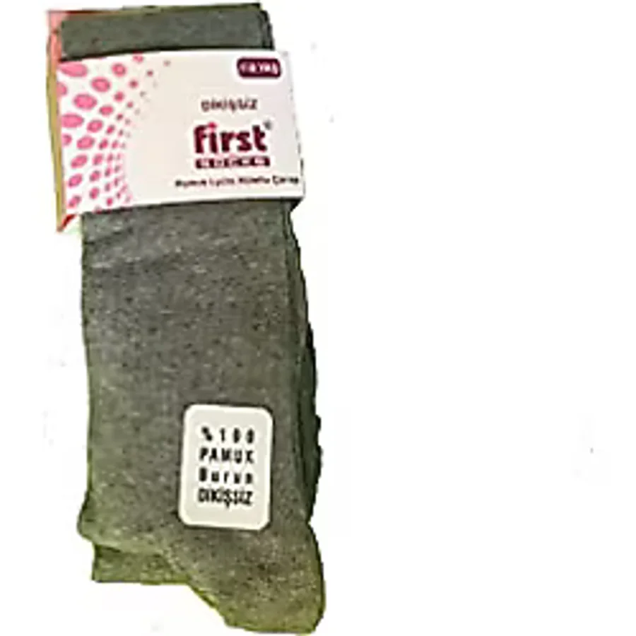 First Gri Renk 3 Çift First Burun Dikişsiz Külotlu Çorap Gri 3-4 Yaş