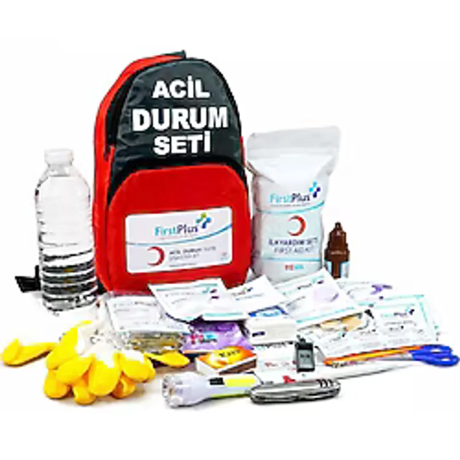FirstPlus FP09.101 Deprem ve Afet İlk Yardım Çantası 60 Parça