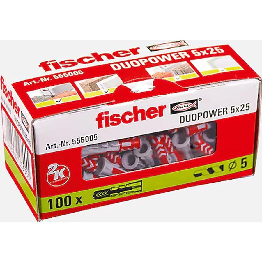 Fischer Duopower 5x25 Dübel 100 adet
