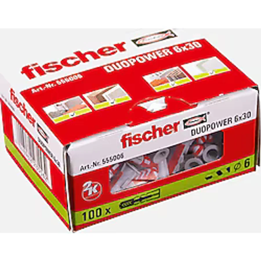 Fischer Duopower 6x30 Dübel 100 adet