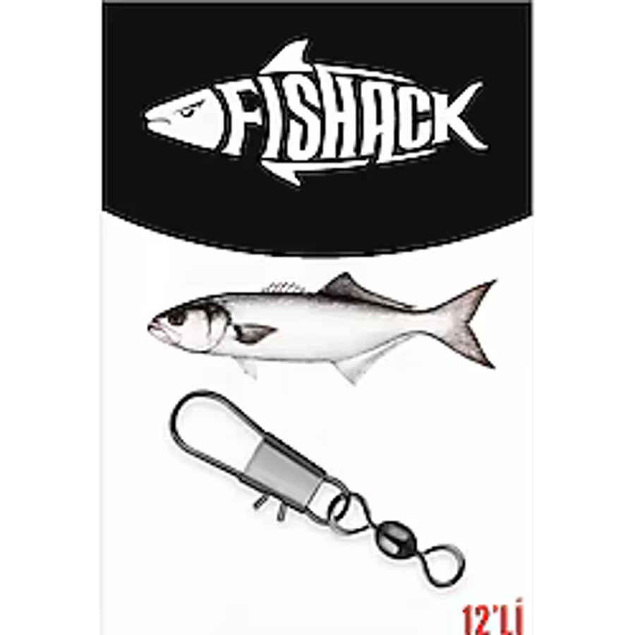 Fishack Paslanmaz Klipsli Fırdöndü Füme No: 6 12'li
