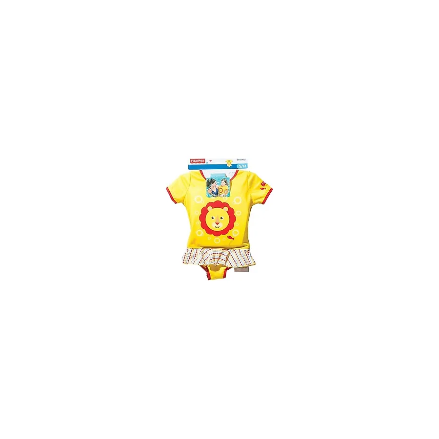 Fisher-Price Çocuk Mayo Can Yeleği Sarı Renk Aslan Desenli S/M Beden 1-6 Yaş Arası
