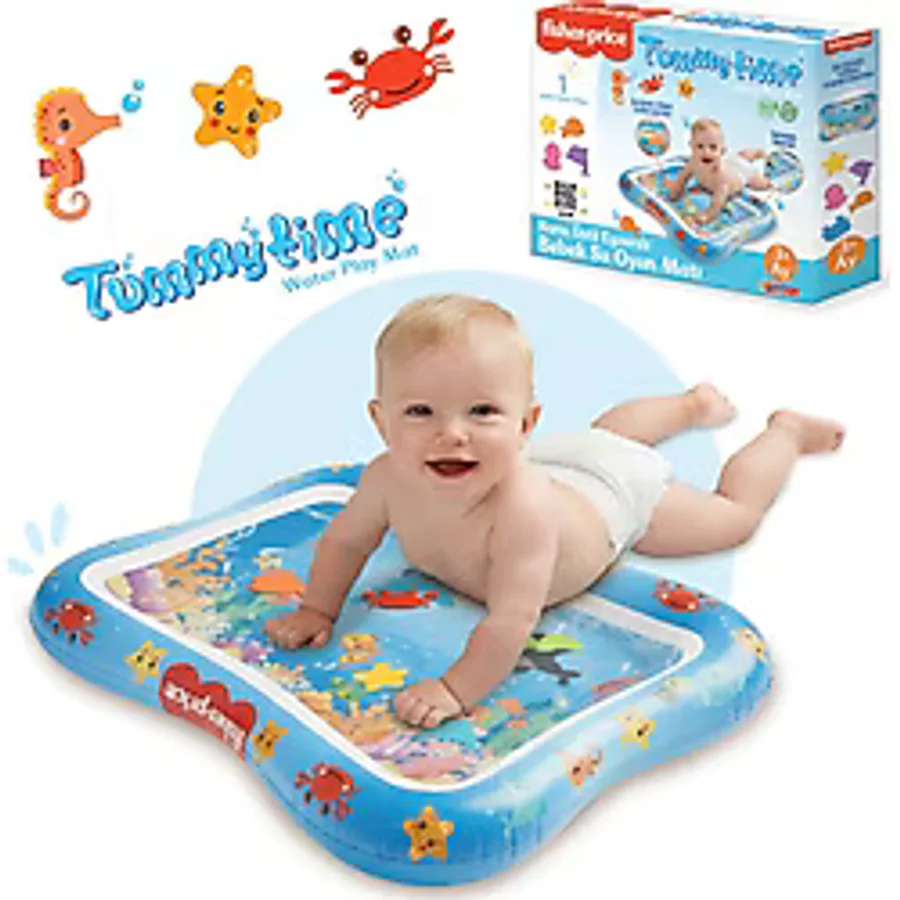 Fisher-Price Fisher Price-Dıytoy Tummy Time Aktiviteli Su Matı - Renkli - 63 x 47 cm