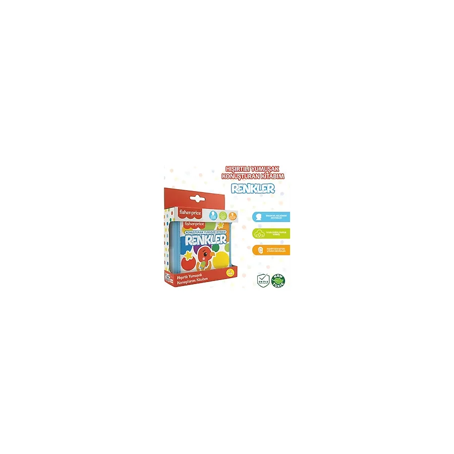Fisher-Price Fisher Price Eğitici Konuşturan Hışırtılı Bebek Kitabı Duyusal Zeka Gelişimi 0-3 Yaş Renkler