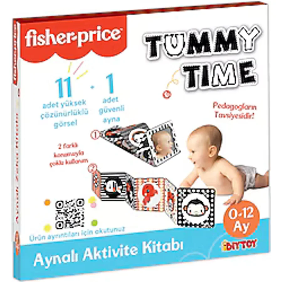 Fisher Price Tummy Time Aynalı Aktivite Kitabı