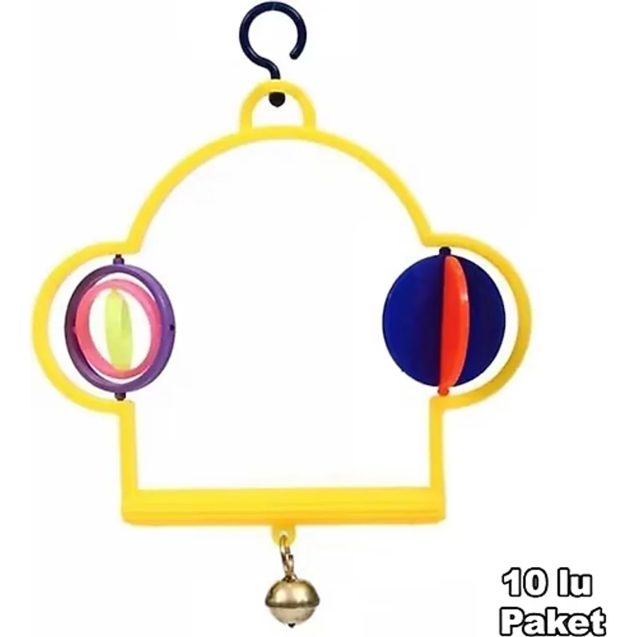 Fit Fly Kuşlar için Fırfırlı Zilli Salıncak