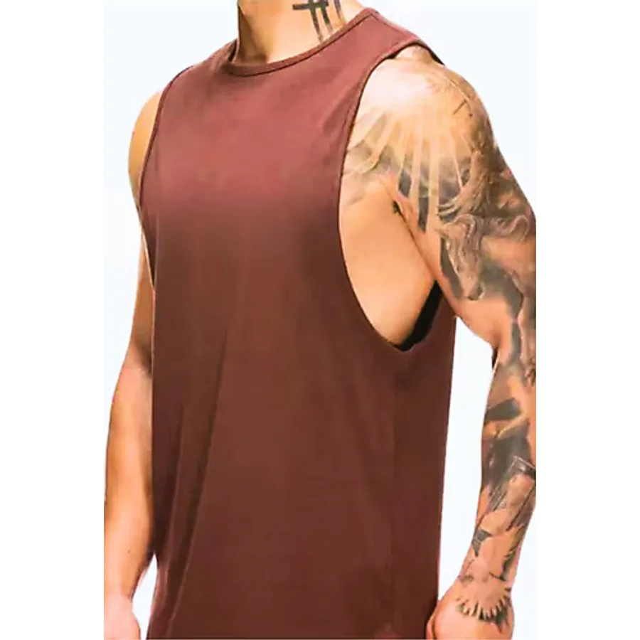 Fitness Atleti Gym Fitness Tank Top Sporcu Atleti Spor Atleti Sporcu Atleti Fitness KAHVERENGİ