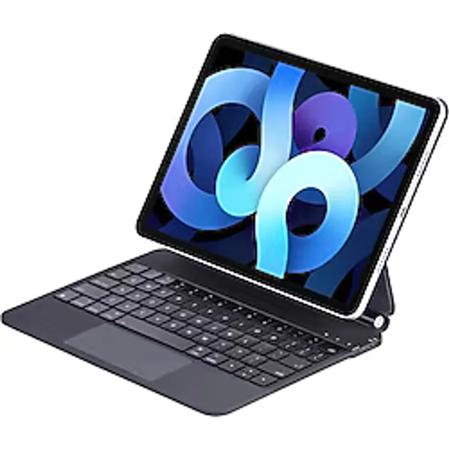 Five-E Apple iPad Air 11 M4 (2026) Bluetoothlu Touchpadli Manyetik Kapaklı Magic Ingilizce Q Keyboard - Siyah