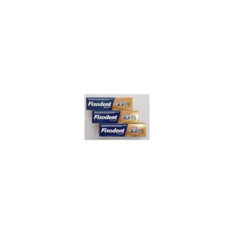Fixodent Fıxodent Plus 40 G Diş Protez Yapıştırıcı Krem 3'lü Paket