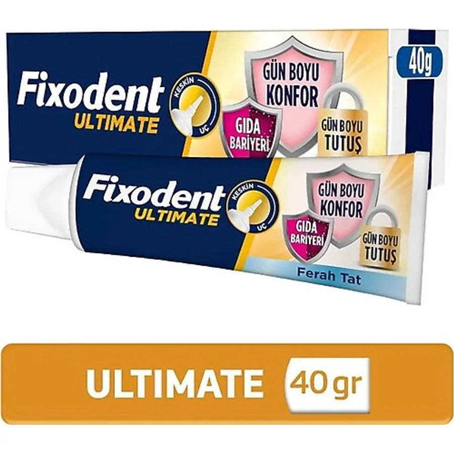 Fixodent Ultimate Ferah Tat Diş Protezi Yapıştırıcı Krem 40G