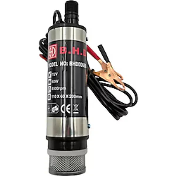 Fixonic B.h.d. BHD00698 12V/51MM Kendinden Emişli Taşınabilir Yakıt/sıvı Yağ Aktarma Mazot Pompası