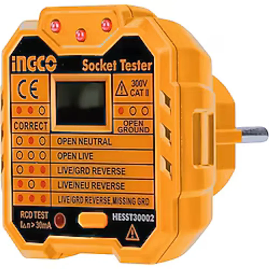 Fixonic Ingco HESST30002 Soket/priz Test Cihazı 300V/CAT Iı