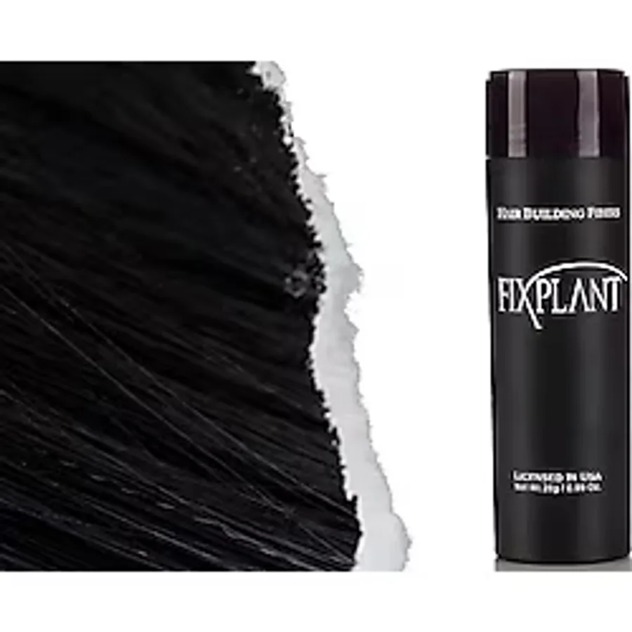 Fixplant Saç Dolgunlaştırıcı Topik 28 Gr. - Seyrek Saçlar için Saç Tozu - Fixplant Saç Fiberi - Siyah