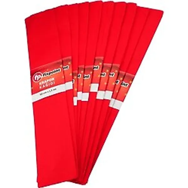 FixPoint Krapon Kağıdı Kırmızı Renk 10'lu, 1,5mt X 50cm