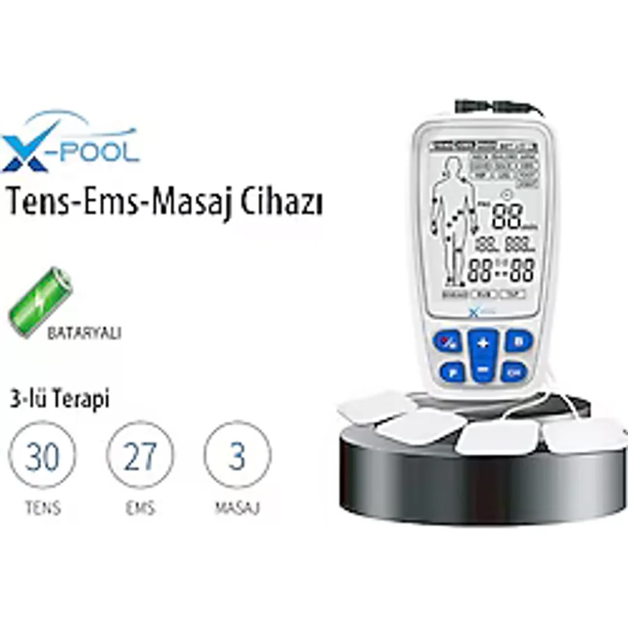 Fizyopol X-Pool R-C4A Bataryalı Şarjedilebilir 2 Kanallı Dijital Tens Ems Masaj Cihazı 60 Prog