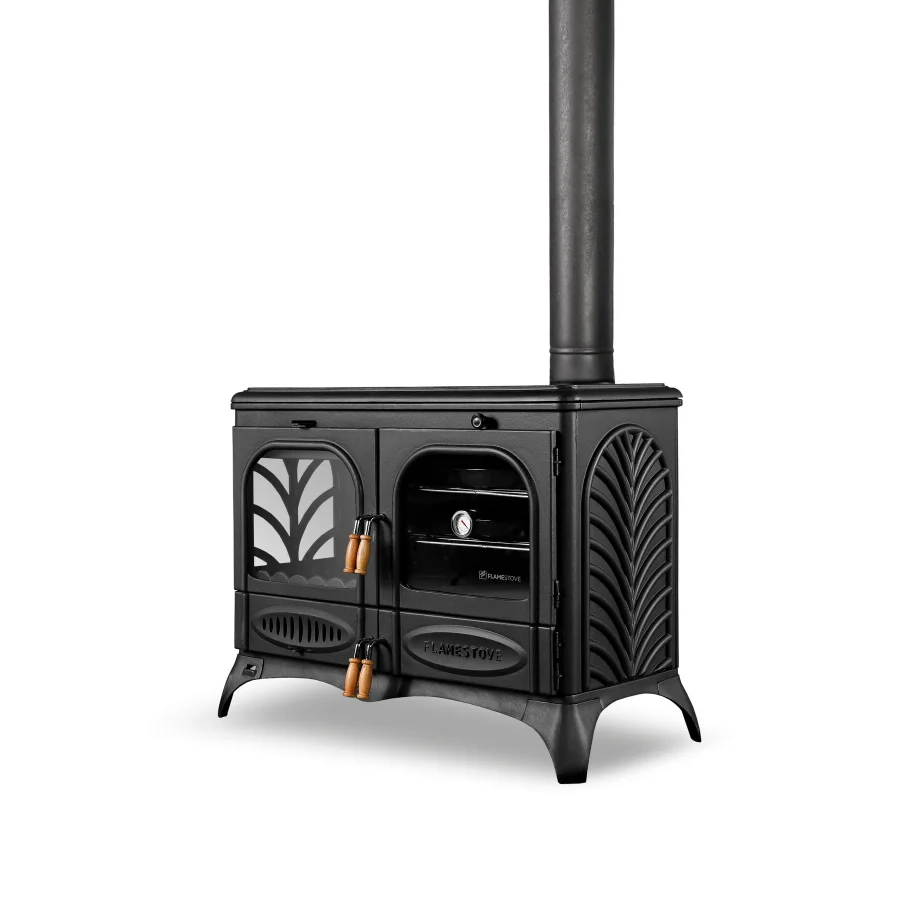 flamestove FLAME STOVE PALMİYE LÜX - FS066 FIRINLI DÖKÜM SOBA