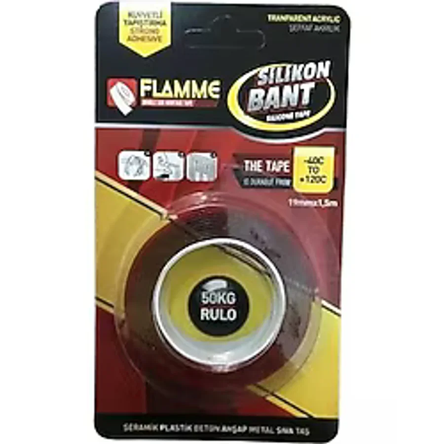 Flamme Çift Taraflı Silikonlu Bant 19mm - 2 Metre