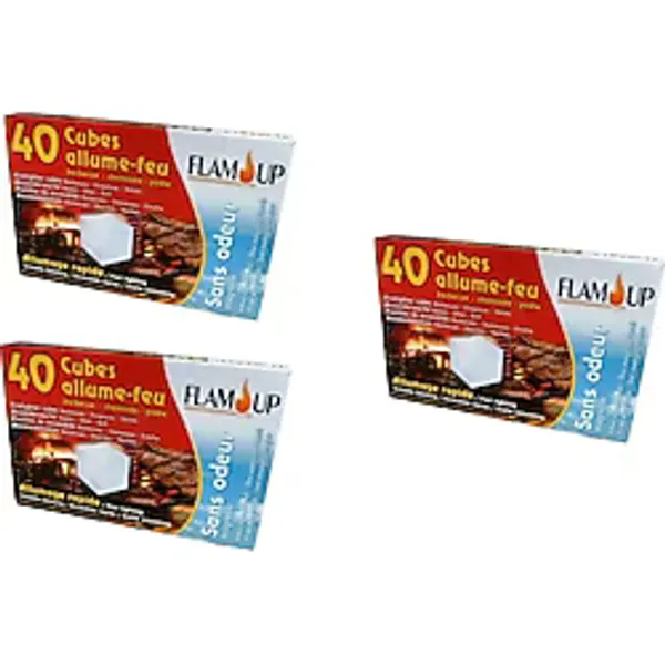 FlamUp Teknolojik Beyaz Çıra Mangal Şömine Tutuşturucu 40'lı x 3 Adet