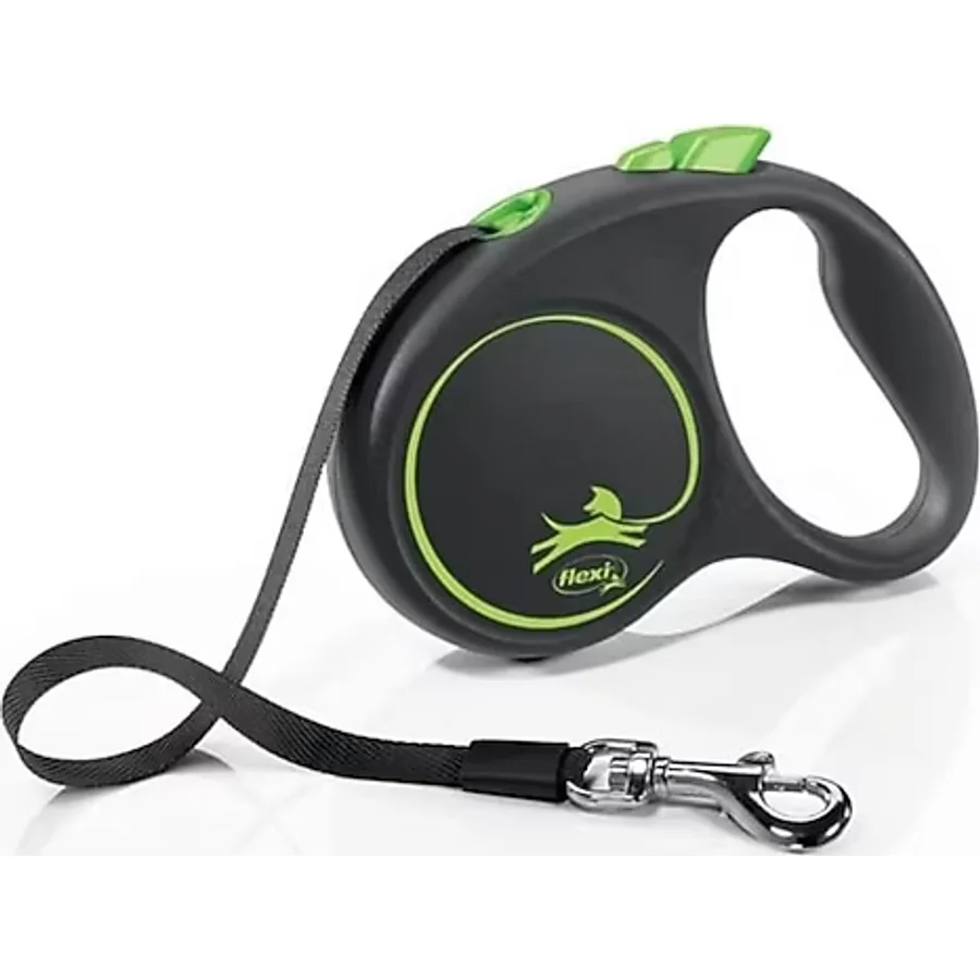 Flexi Black Desing Medium 5 m Şerit Otomatik Köpek Gezdirme Tasması