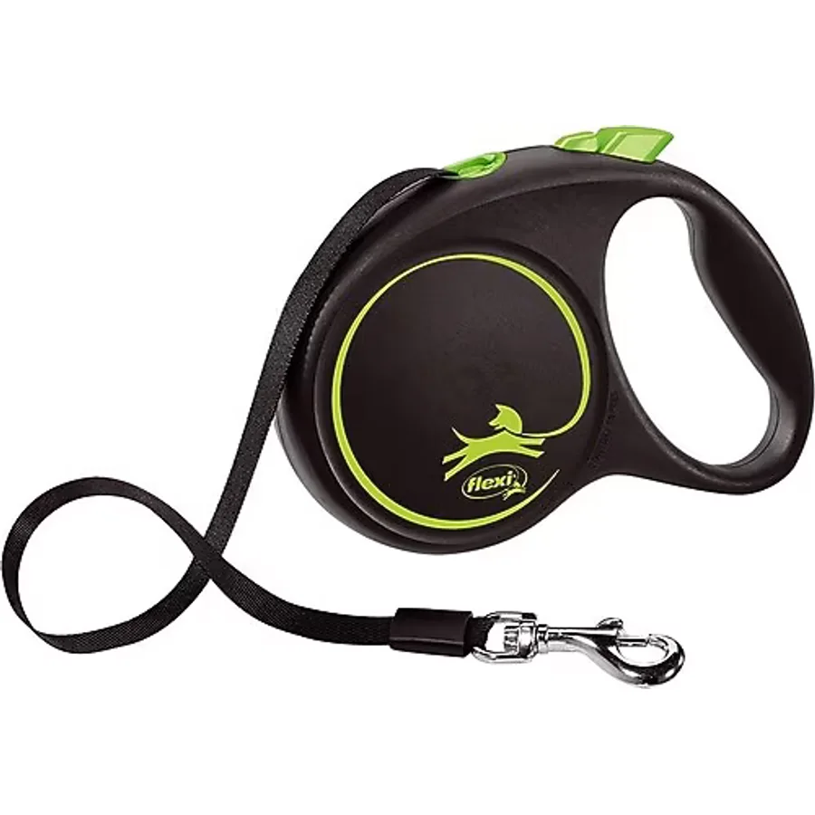 Flexi Black Desing Small 5 m Şerit Otomatik Köpek Gezdirme Tasması