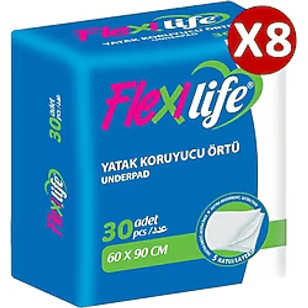 Flexi Life 60x90 cm 30'lu 8 Adet Yatak Koruyucu Örtü